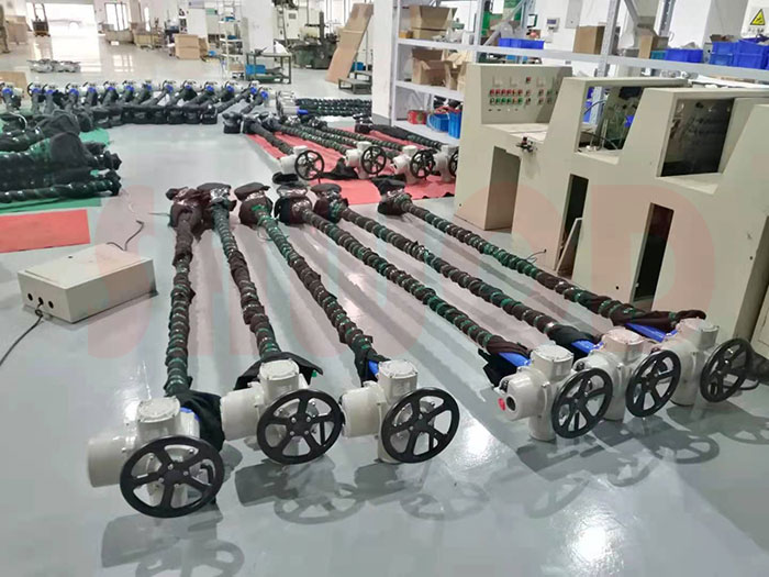 HJCA16海角官网閘閥帶加長杆出廠前檢驗